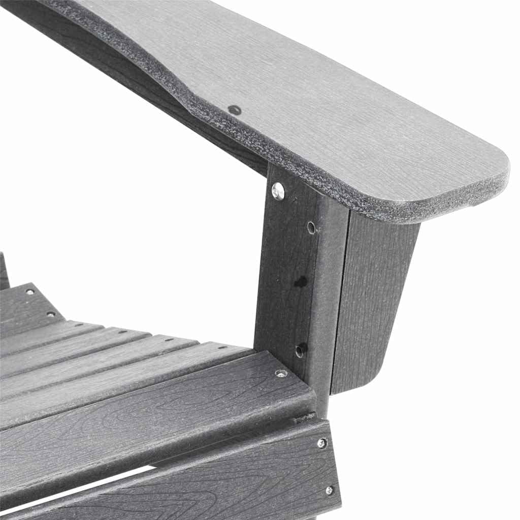 vidaXL Chaise Adirondack Gris Clair 82 x 74 x 92 cm HDPE, Chaise Adirondack, mobilier de Jardin Moderne, Salon extérieur stylé, Fauteuil détente, relaxez-Vous à l'extérieur