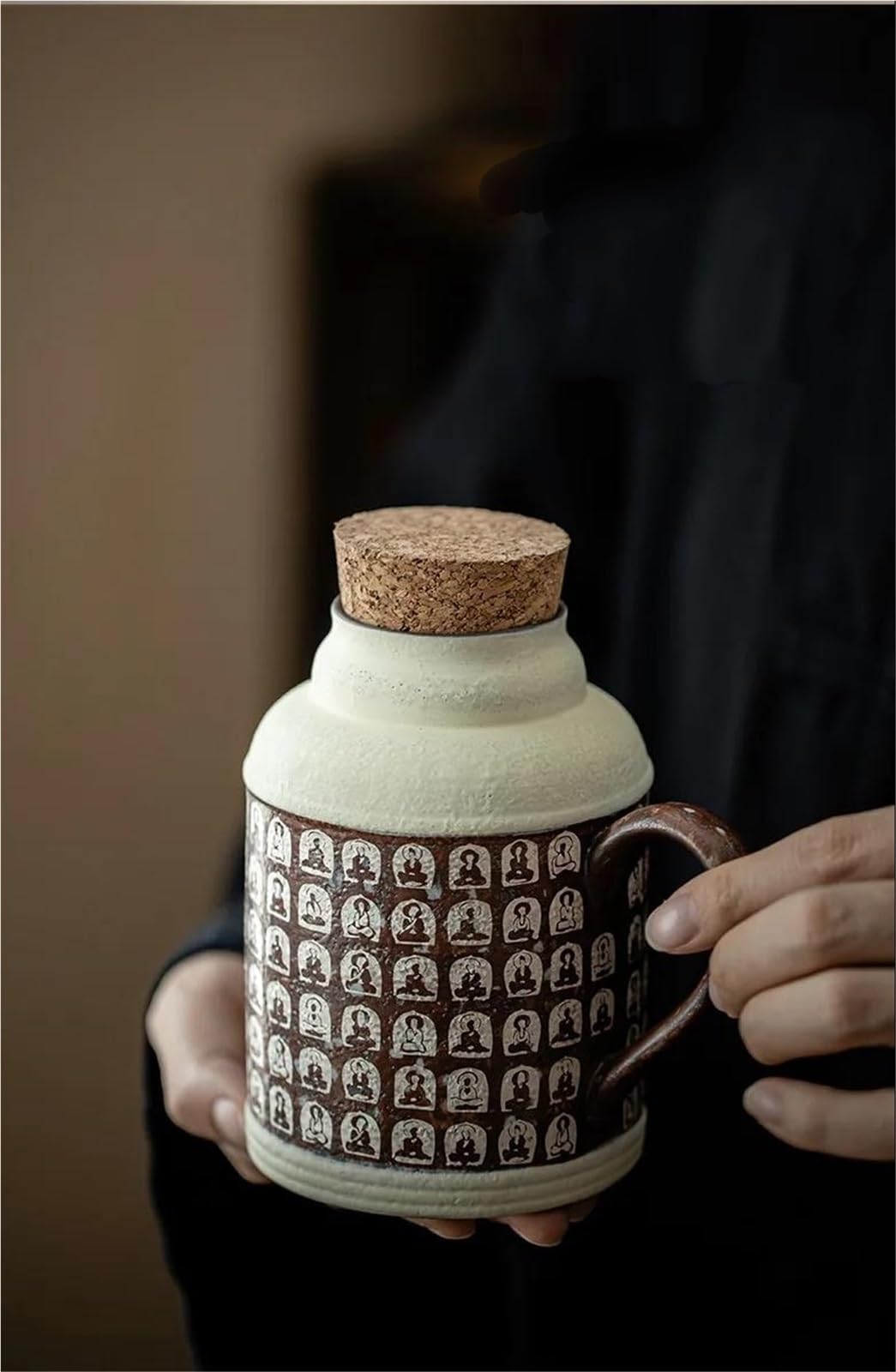 Czajniki do herbaty, czajnik z gliny, stary, kamienny, duża pojemność, izolowany, zestaw do herbaty Kung Fu, 500 ml, Dunhuang Buddha, czajniki do ciepłej wody i serwery do kawy, podróżny zestaw do h