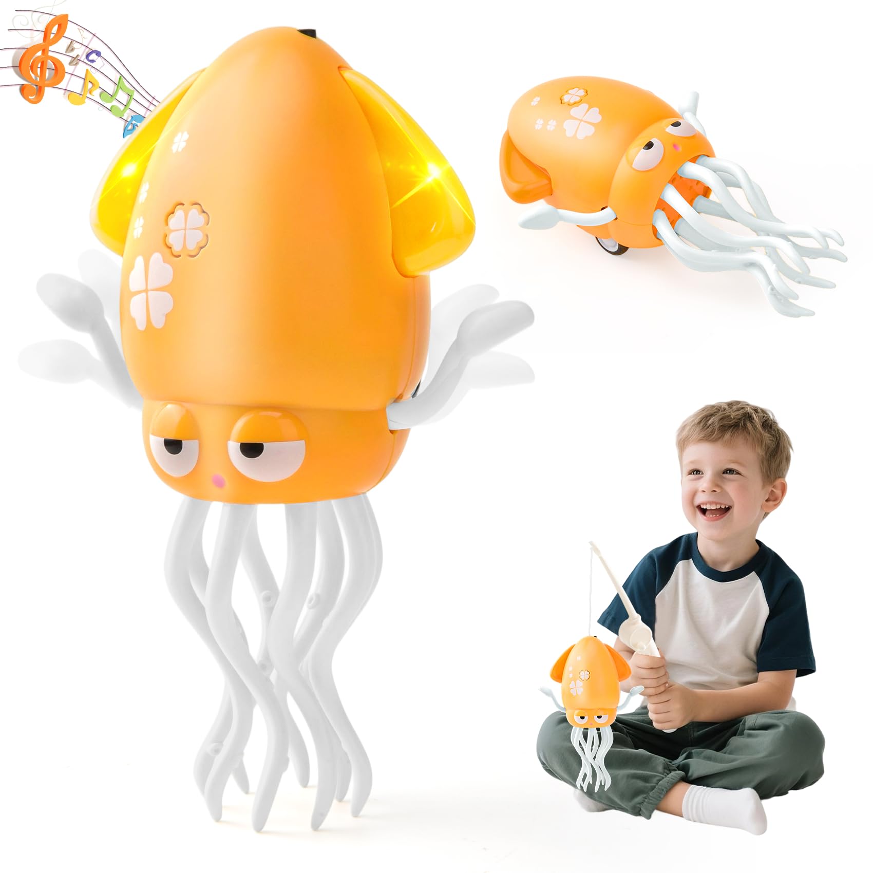 Electric Dancing Octopus Toy, Poulpe Dansant Électrique Avec LED Et
