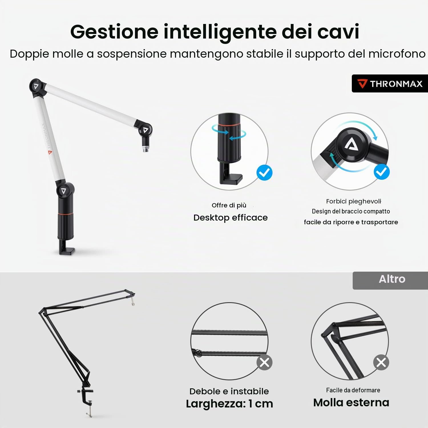THRONMAX Braccio per Microfono Flex S5