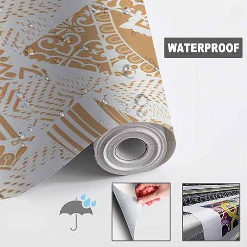 Miniatura 6 de Mural de lienzo moderno 3D dibujado a mano con flores caprichosas para jardín, patrón sin costuras, moderno, primavera, despegar y pegar,