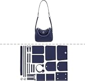 POPSEWING DIY Bag Kit LD Luxury Tote Bags for Women&comma; Unique Gifts for Girlfriend&comma; Romantic Leather Shoulder Bag Kit&comma; DIY Handmade Crossbody Bag for Personalized Gifts &lpar;Large&comma; Navy Blue-DIY Kits&rpar;