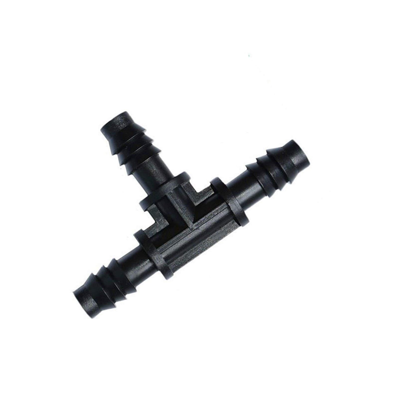Conector de manguera Manguera de jardín de conexión rápida, divisor de agua en T de 8/11 pulgadas, conector cruzado de 4 vías de 3/8 pulgadas, tubería de agua for jardín, accesorios de riego por goteo