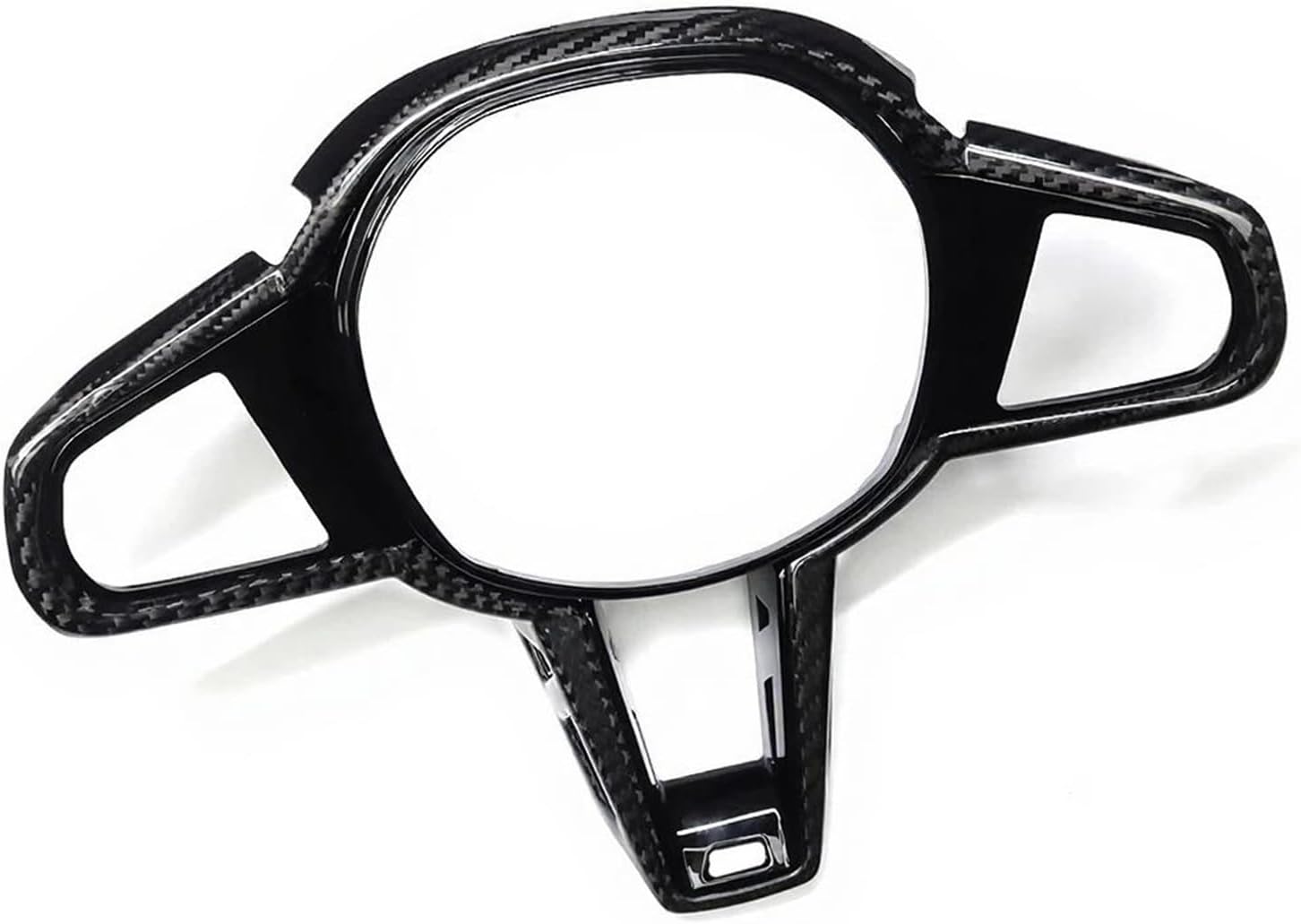 Compatible for BMW 2025 2 3 4 5 Series M2 M3 M4 G20 G60 G30 G31 G26 G87 G80 G82 G81 2024+ Carbon Fiber Steering Wheel Cover Replacement(with Acc M1M2)