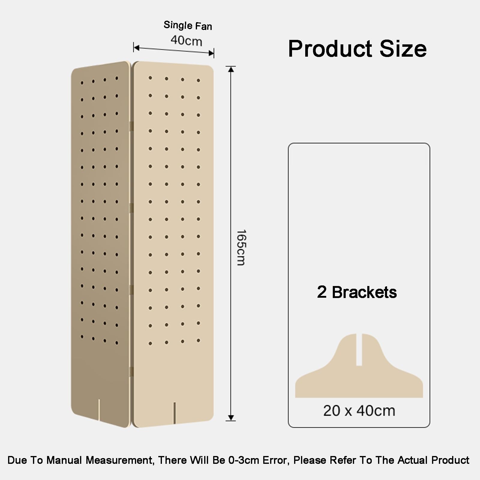Peg Board-Raumteiler, Holz-Pegboard-Trennwandschirm, Faltbarer Sichtschutz, Pegboard-Präsentationsständer für Juweliergeschäfte, Basare, Schlafzimmer (Stil 1, 2-Panel)