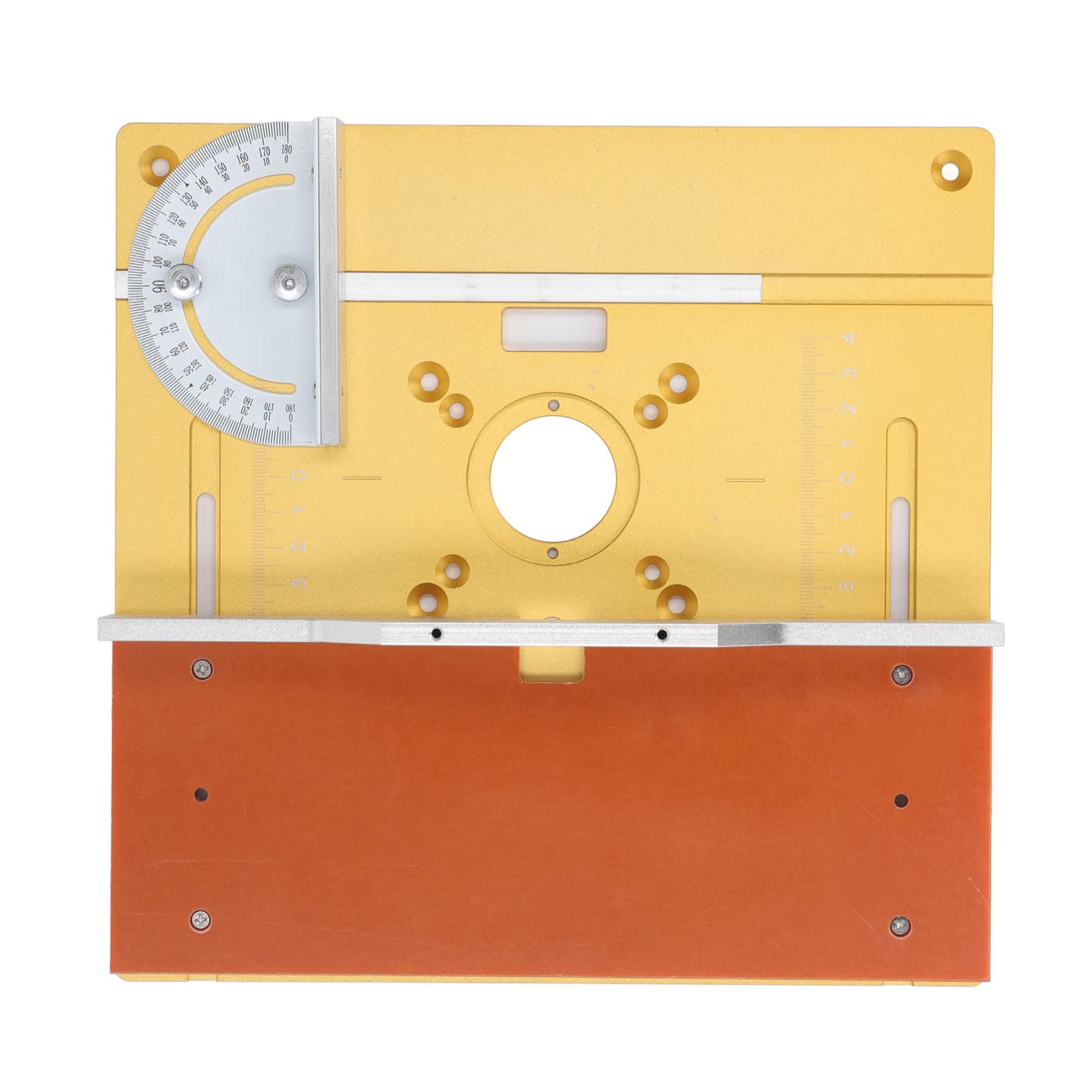 Placa de elevación de enrutador profesional Aleación de aluminio Carpintería de madera Placa de chaflán con escamas grabadas para taller de garaje y proyectos de bricolaje