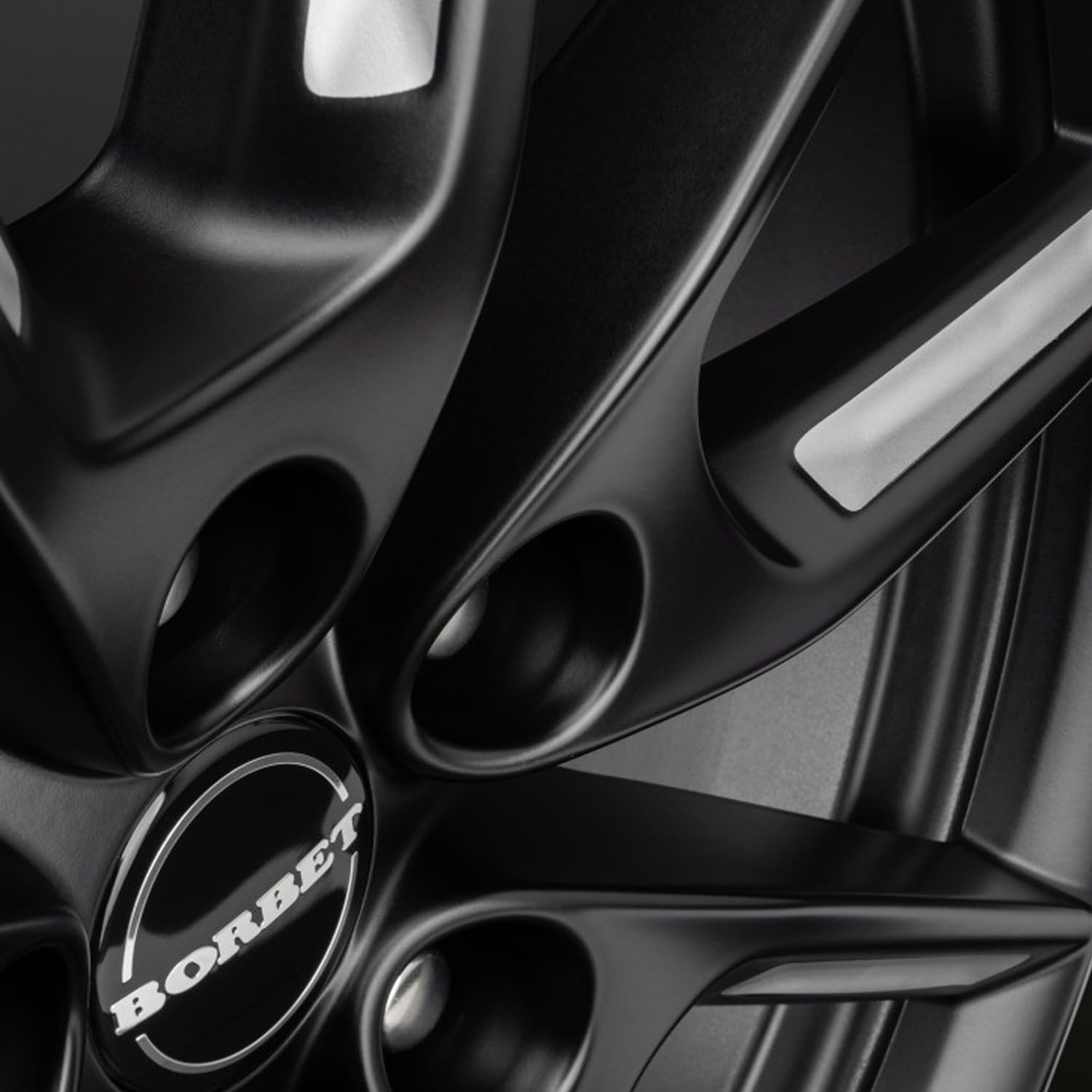 4x Borbet Felgen LX19 8.0x19 ET50 5x108 black matt silver spoke rim kompatibel mit Ford C-Max Edge Focus Galaxy Kuga Mondeo S-Max