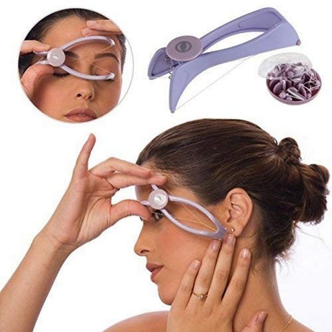 TAKASH Store Eyebrow Face And Body Hair Threading And Removal System, Tweezers For Eyebrows, Threading Tool, Threading Machine For Women, Threading Epilators For Women (Purple) 1