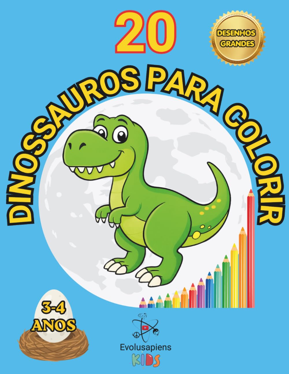 20 Dinossauros para Colorir