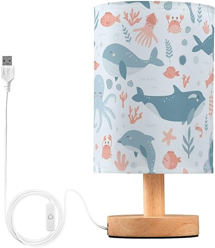 Miniatura 2 de Table Lamp Table Desk Lamp Soft Light Sea Animals Corals Seaweeds Shells Night Light for Boys Kitchen