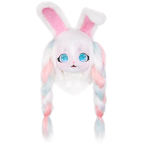 ZFKJERS Fursuit Headgear Cosplay Furry Wearable Cute Mask Halloween Masquerade Adult Costumes Props - White