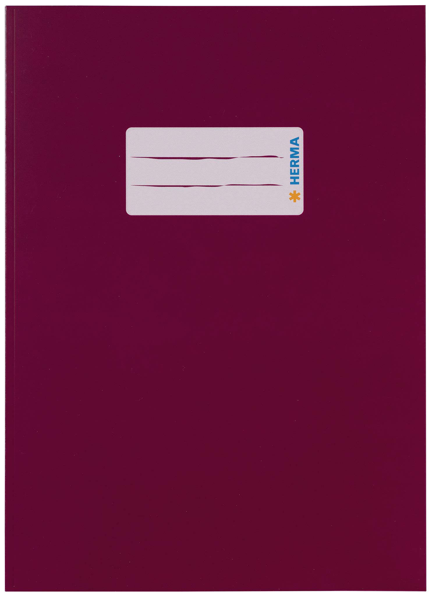 HERMA 19854 Pack of 10 A5 Paper Covers for School Notebooks with Labelling Field Sturdy and Extra Strong Paper, Wine Red