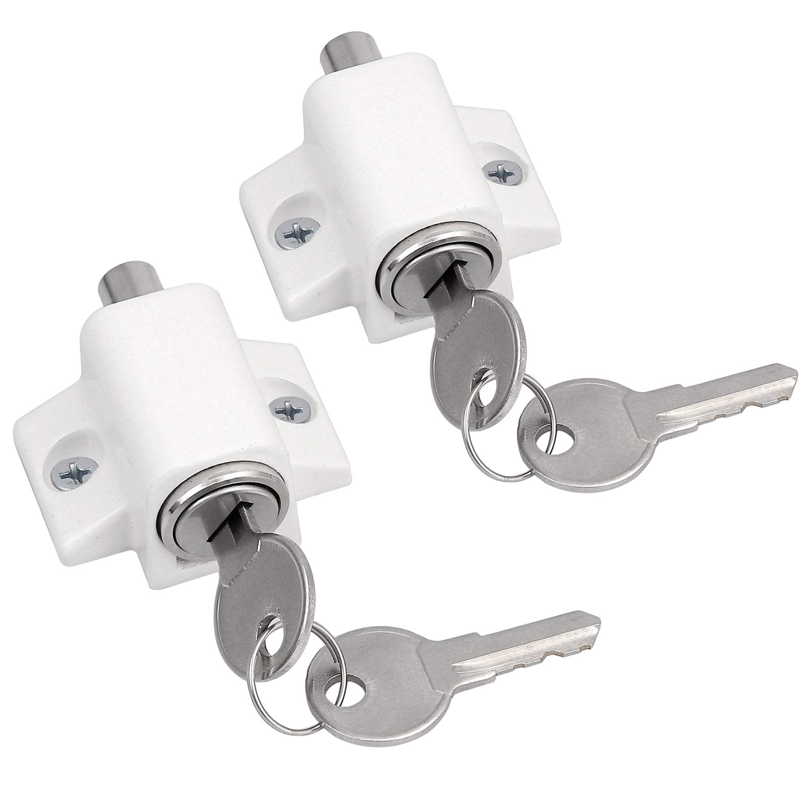 eSynic 2Pcs Sliding Door and Window Lock Sliding Patio Door Catches Set