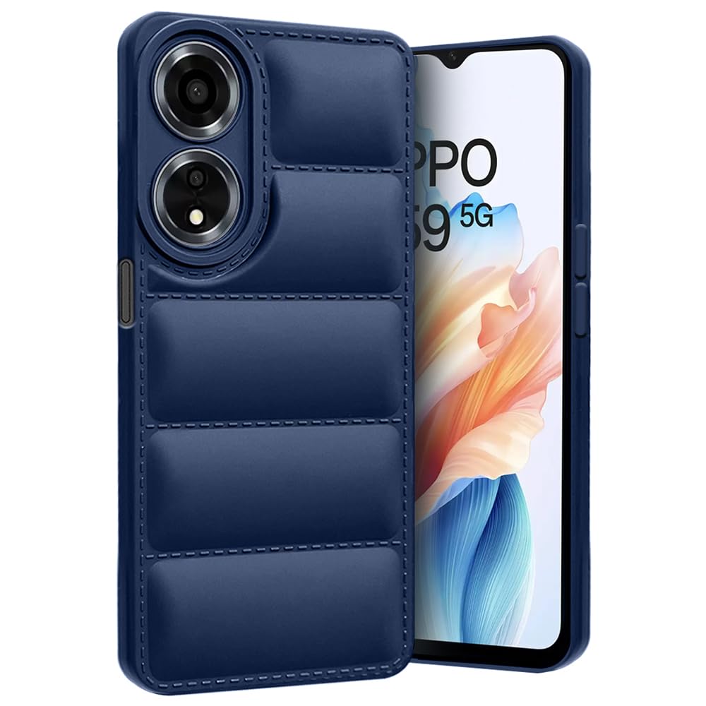 Fashionury Back Case Cover for Oppo A59 5G | Compatible for Oppo A59 5G Back Case Cover | Liquid Silicon Matte Soft Case | Puff Case for Oppo A59 with Camera Protection | (Blue) (B0CRB4ZC51) Amazon Price History, Amazon Price Tracker