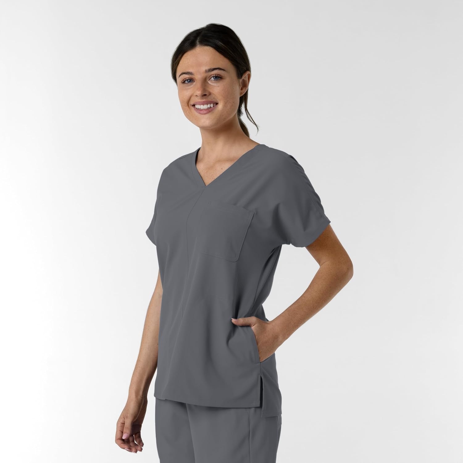 Wink Women's Women's Drop Shoulder Tunic Scrub Top