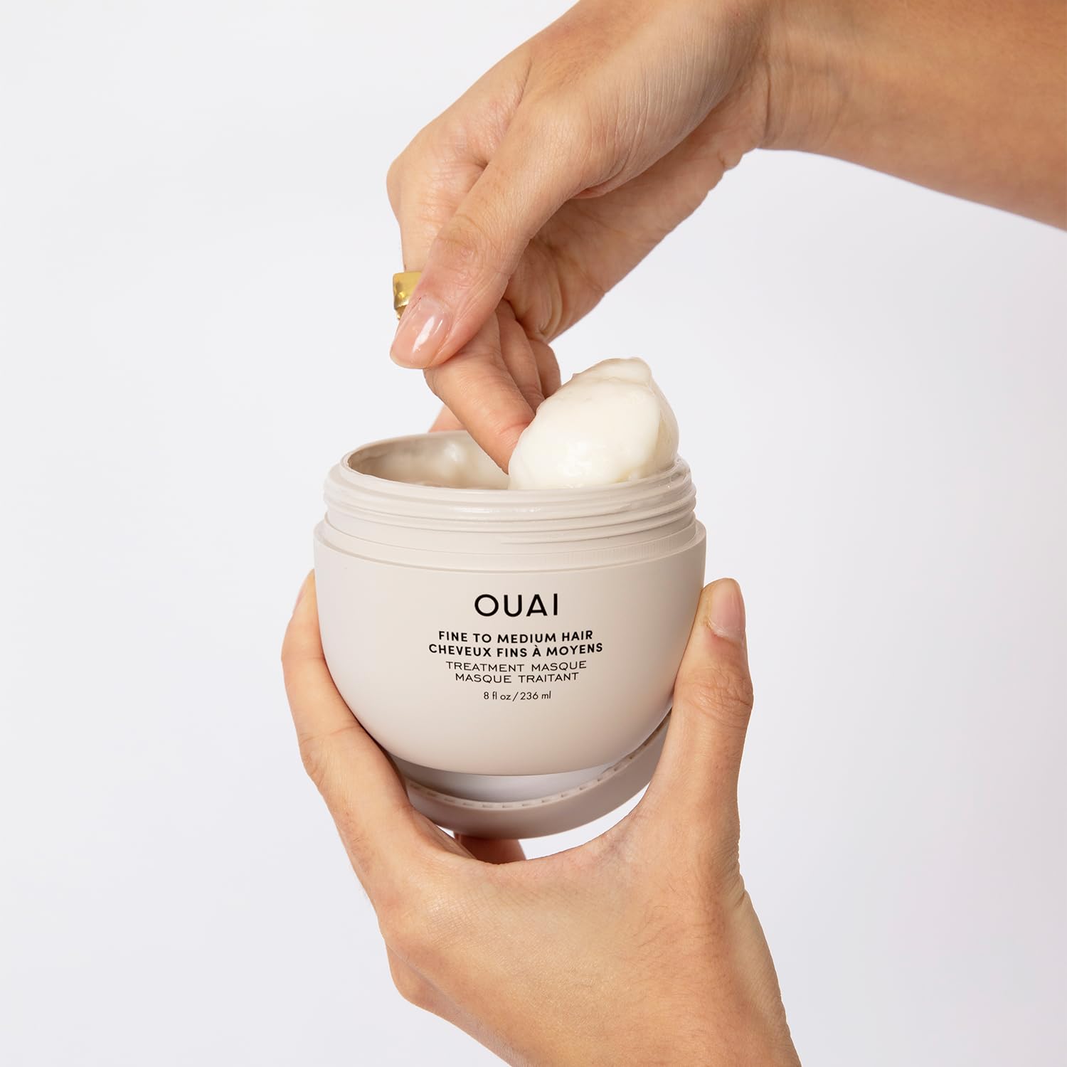 OUAI Fine Hair Shampoo, Conditioner, and Treatment Masque Set - Volumizing, Strengthening, Repairing - 3 Count (10oz Shampoo, 10oz Conditioner, 8oz Masque)