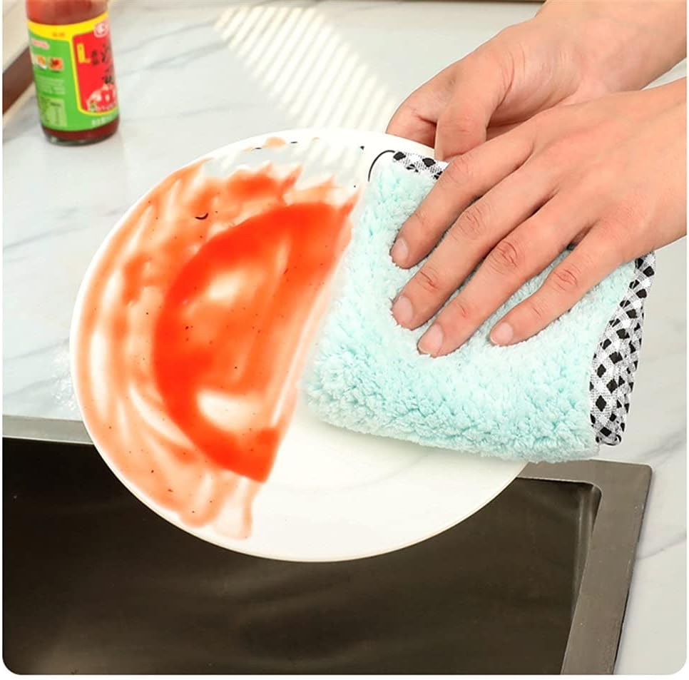 Dish Cloth, Lazy Rag, Kitchen Dishwashing Scouring Pad, Housework Cleaning, Absorbent and Non-linting Hand Towel