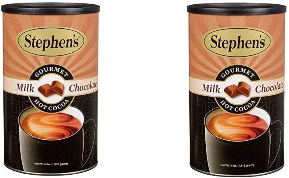 Stephen's Gourmet Hot Cocoa, Milk Chocolate - 4lb. Canister (chocolate 2-Pack)