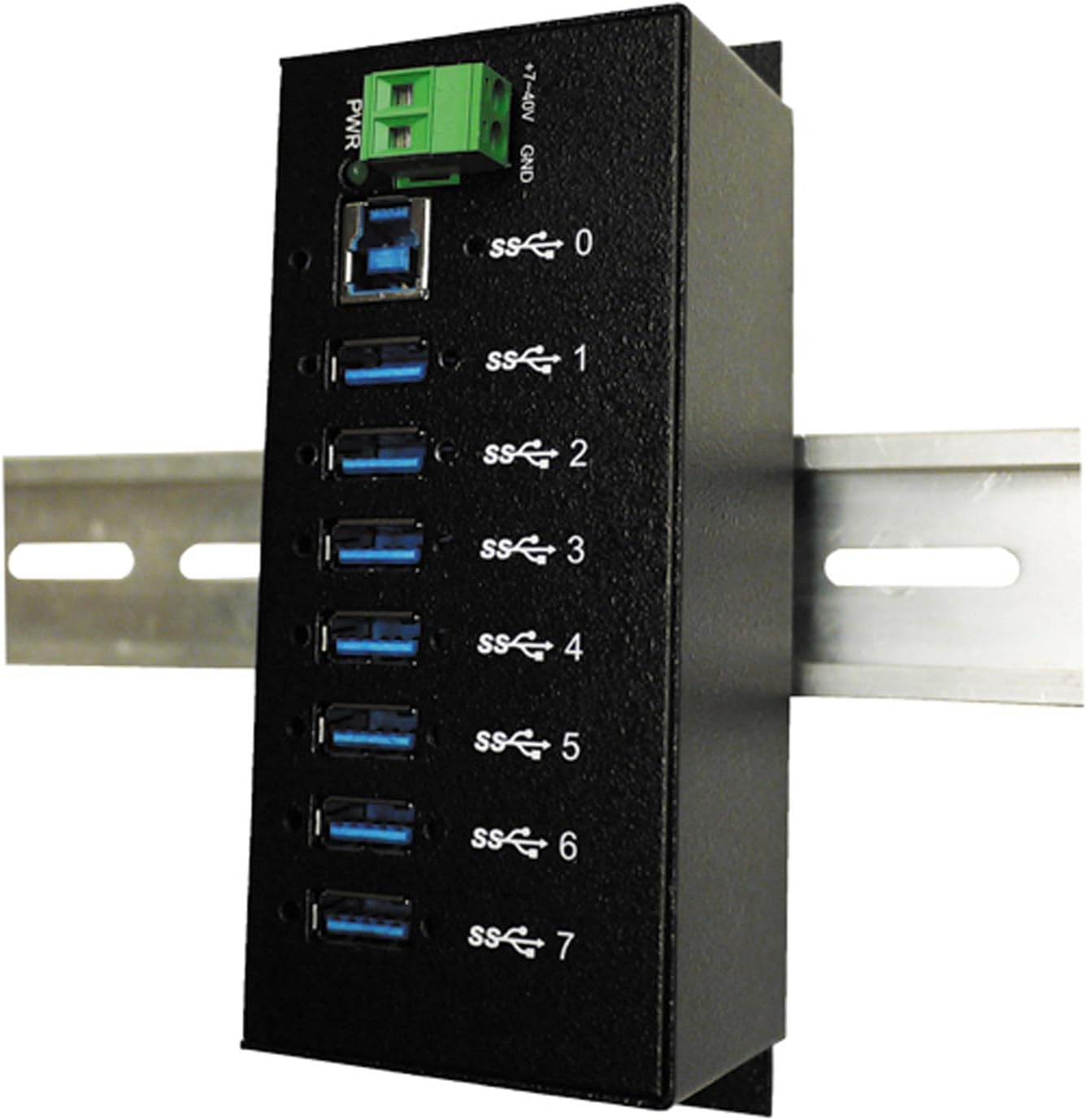 EX-1187HMVS Hub & Hub 5000 Mbps Black - Hubs & Hubs (USB 3.0 (3.1 Gen 1) Type-A, 5000 Mbps, Black, Metal, CE / FCC/RoHS / WEEE, 40 V)