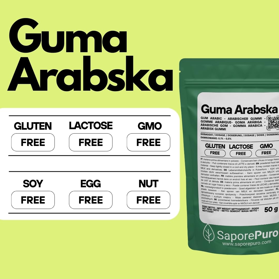 Saporepuro Guma Arabska w proszku 50 gr - Arabic gum powder