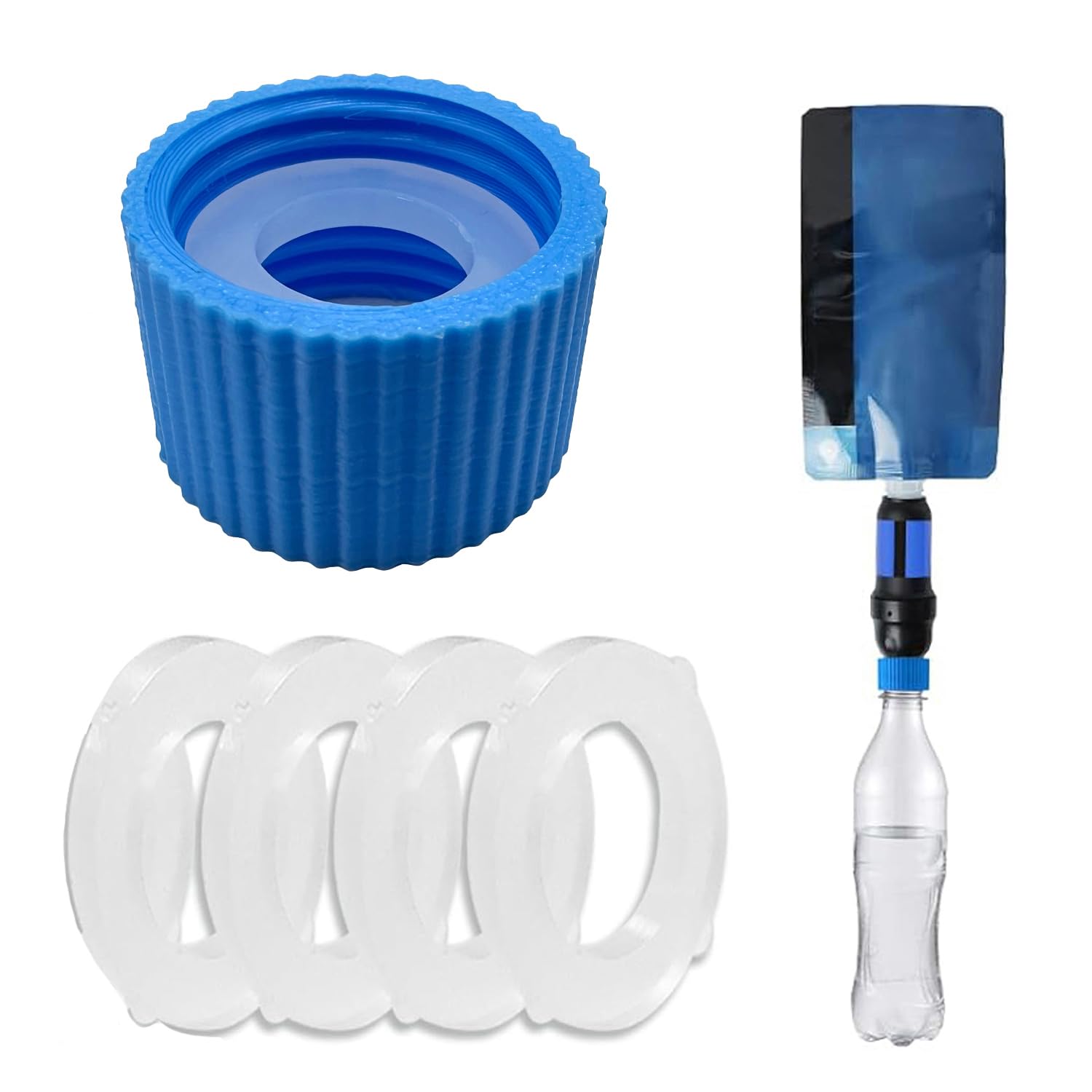 1 Pcs Water Filter Coupling 5 Pcs Filter Cleaning Gasket With Seal Kit Compatible with 28mm External Threaded