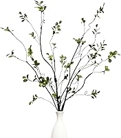 3 Pack 38.8" Faux Greenery Branches for Tall Vases - Realistic Artificial Plant Stems, Bendable Twigs & Silk Leaves for Home Decor