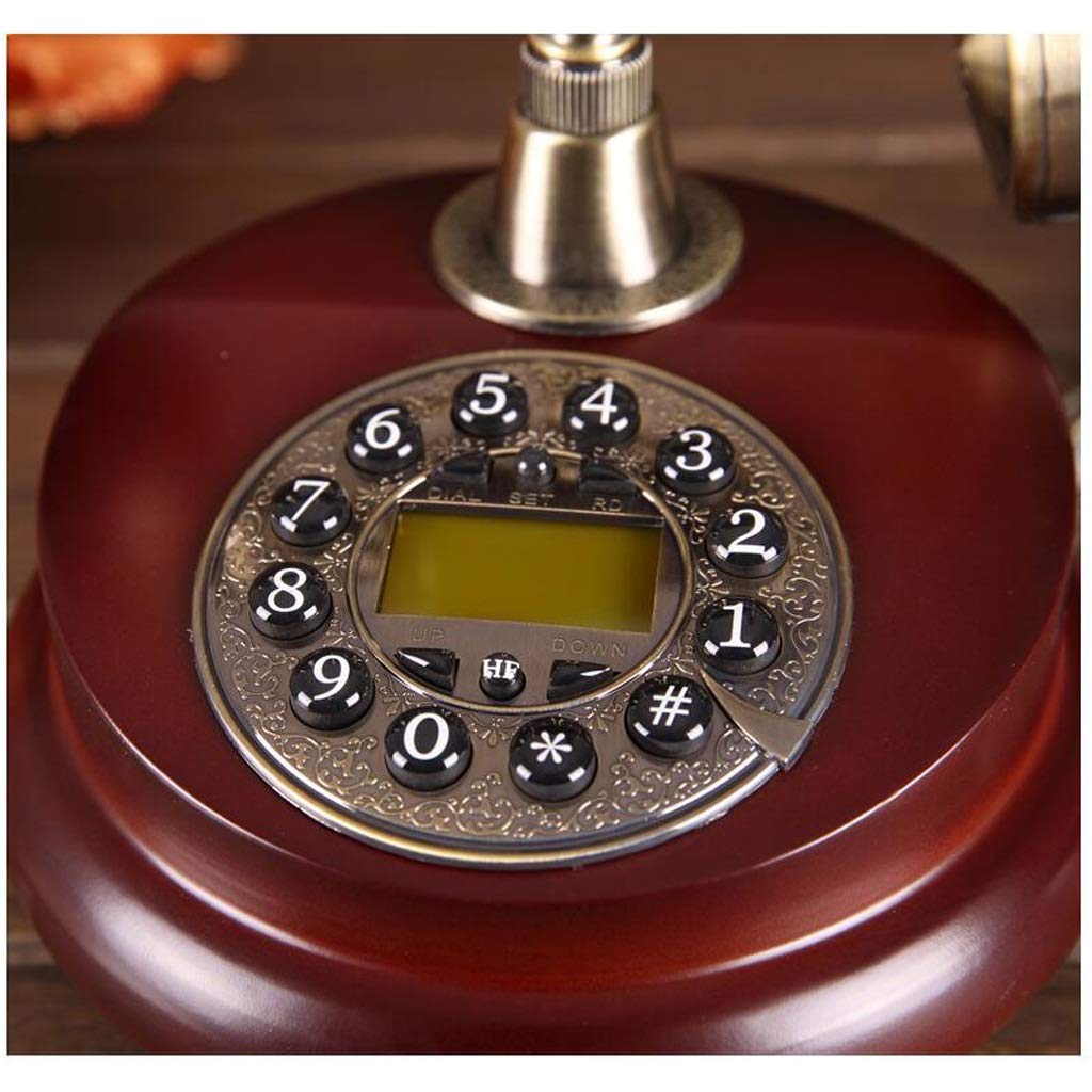 Telefon stacjonarny w stylu retro， Telefon stacjonarny przewodowy Żywica lub lite drewno Standardowa wersja podnoszona Retro dekoracyjny telefon domowy do biura