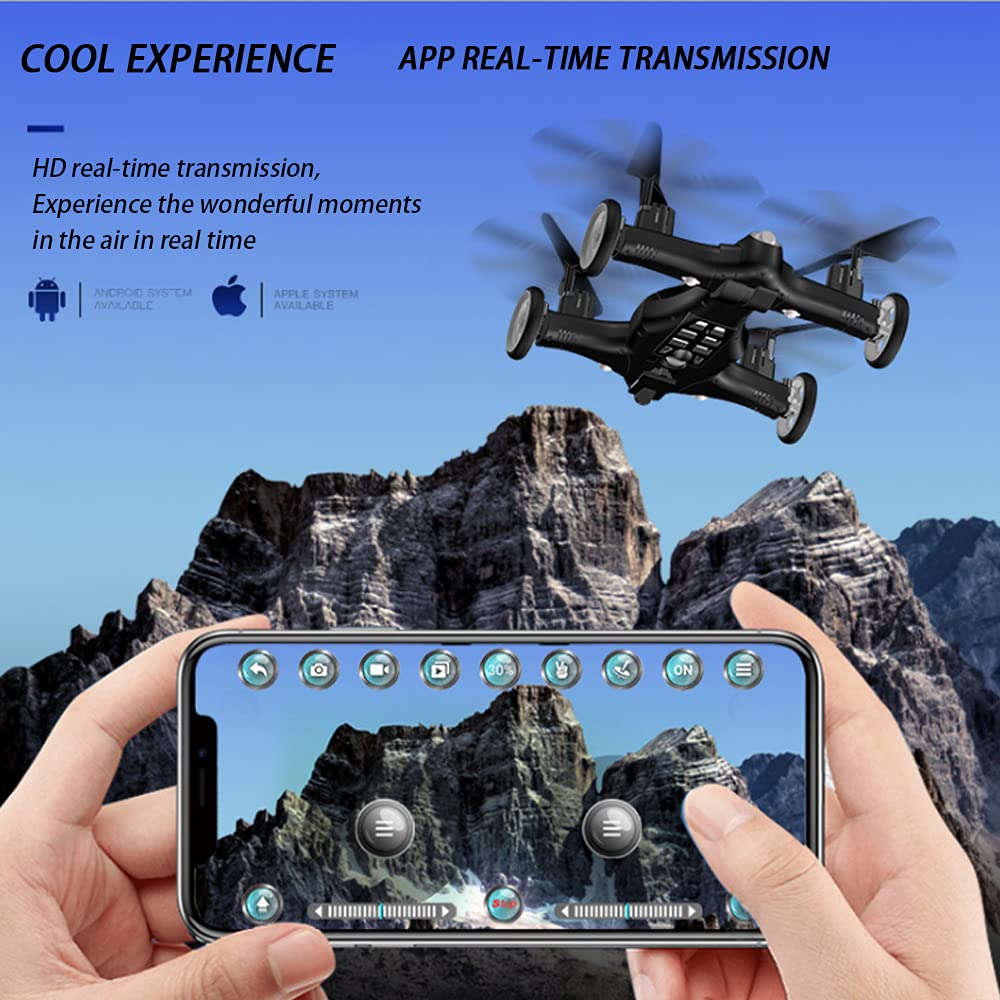 Dron z kamerą HD dla dorosłych, mini łatwy Quadcopter GPS dla początkujących z 20 min czas lotu 2,4 GHz Transmisja gestu selfie wysokość trzymać automatyczny powrót do domu, aplikacja sterowana