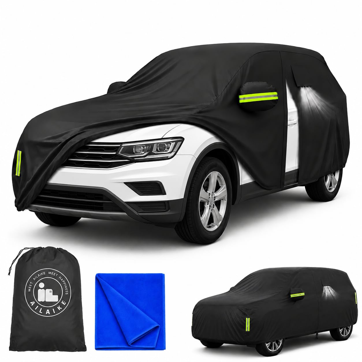 Car Cover Waterproof All Weather Custom Fit for Volkswagen Tiguan.