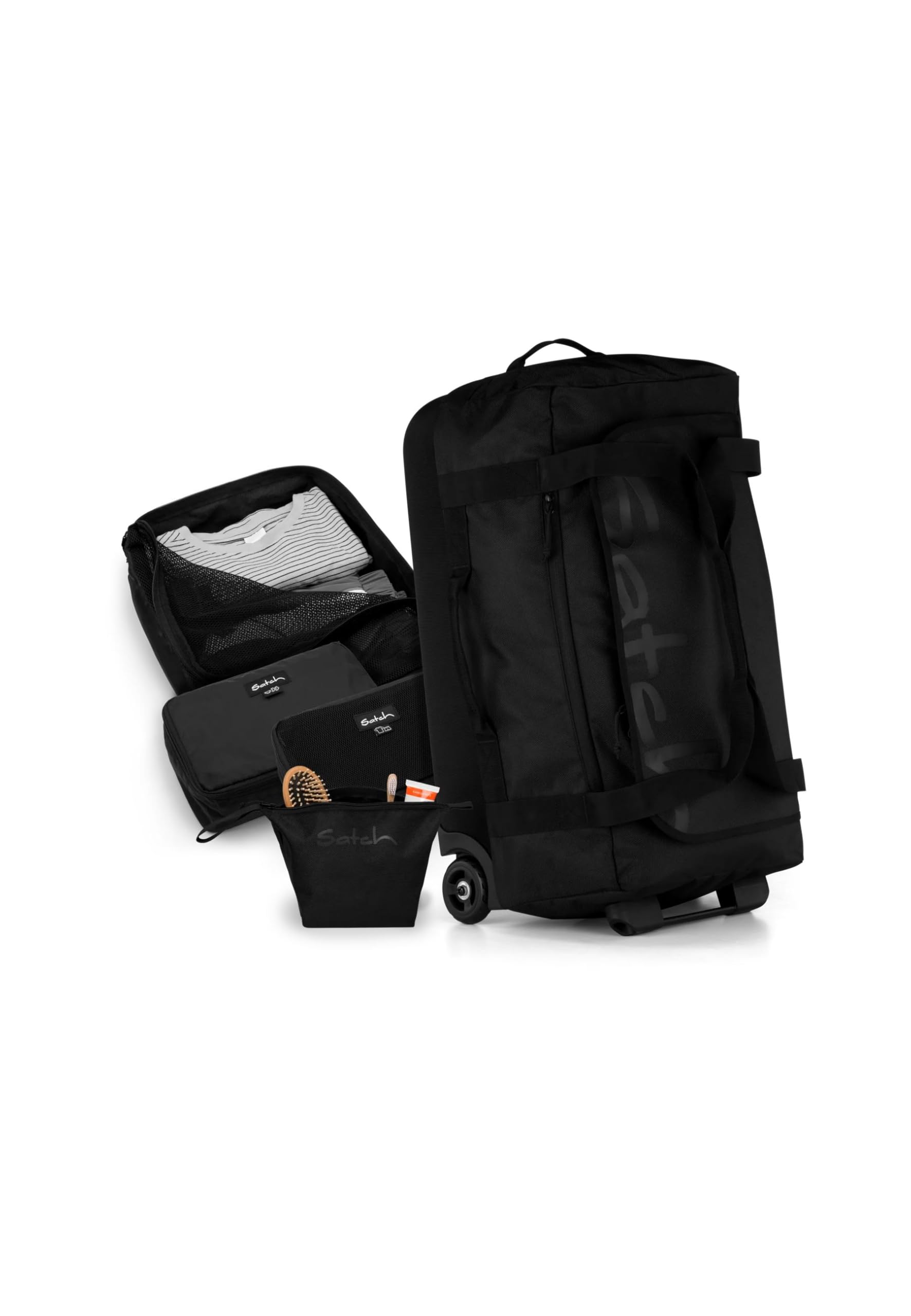 Satch Quest Reisetasche Set Jet Black - Schwarz