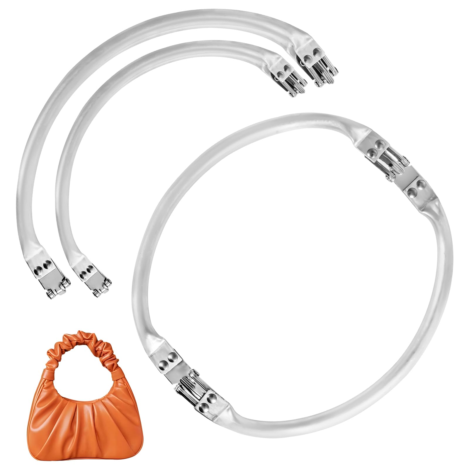 2 Pezzi Chiusura A Molla Per Borse - Cornice In Alluminio 20cm, Per Borse Uncinetto E Fai Da Te - Foto 12