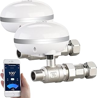 Royal Gardineer Drosselventil Wasser: 2er Pack WLAN-Bewässerungscomputer mit App-Steuerung (App-gesteuerte Bewässerung)