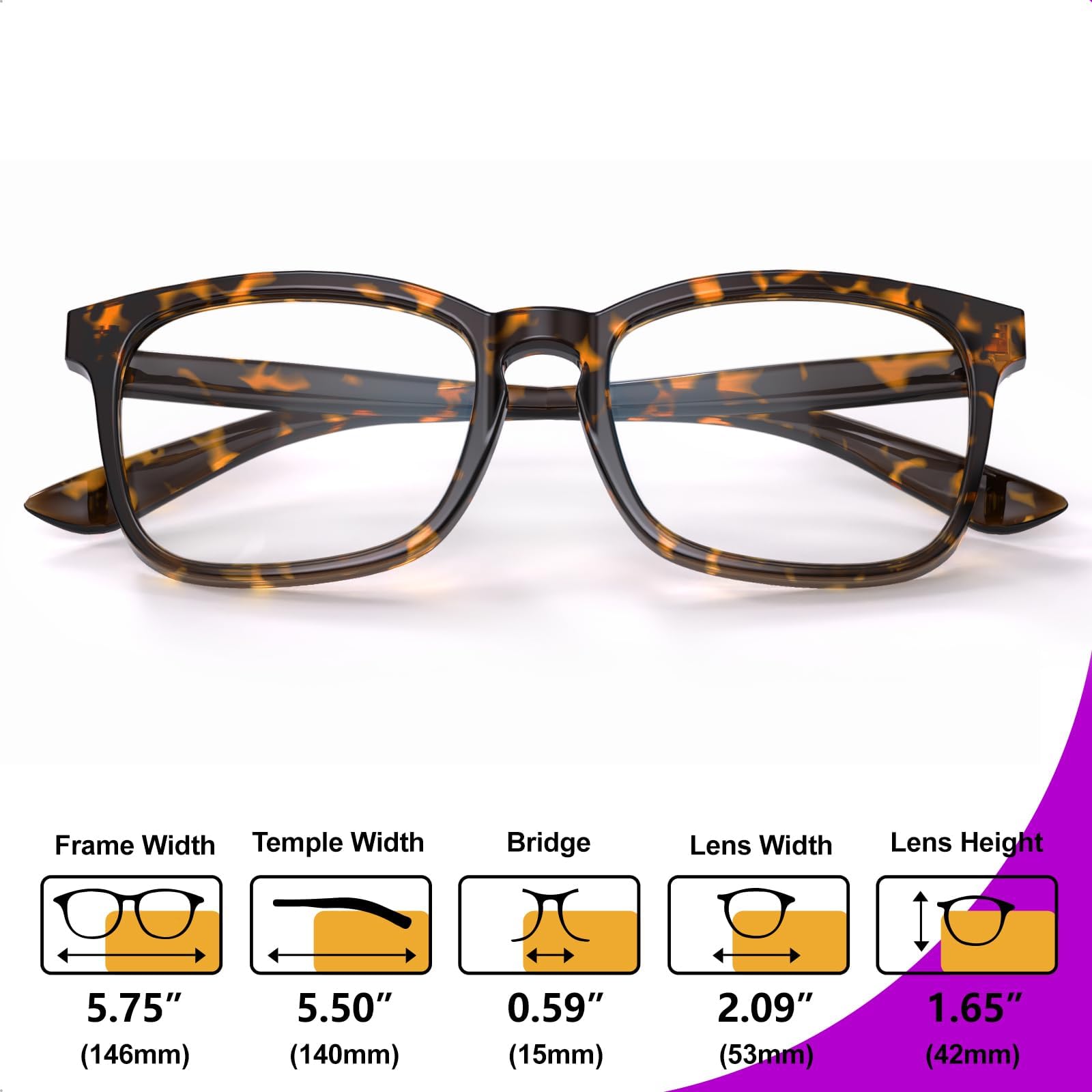 VISOONE Montana Blaulichtblockierende Brille, quadratisch, mit Anti-Computer-Blendung, für Gaming, Damen und Herren