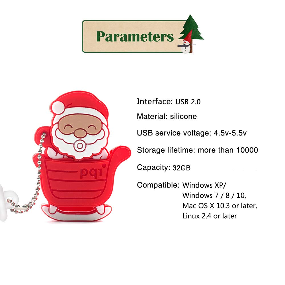 BorlterClamp USB-Stick 32 GB – Süßer Weihnachtsmann-Design, Silikonhülle, USB 2.0 – Perfekt Als Weihnachtsgeschenk & Für Daten