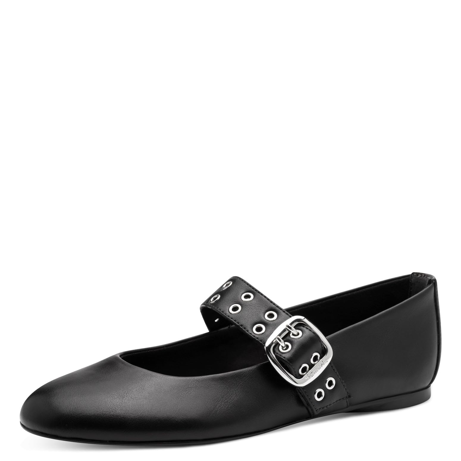 Tamaris Women's Vegan Ballerina Shoes, Black, 6.5 UK