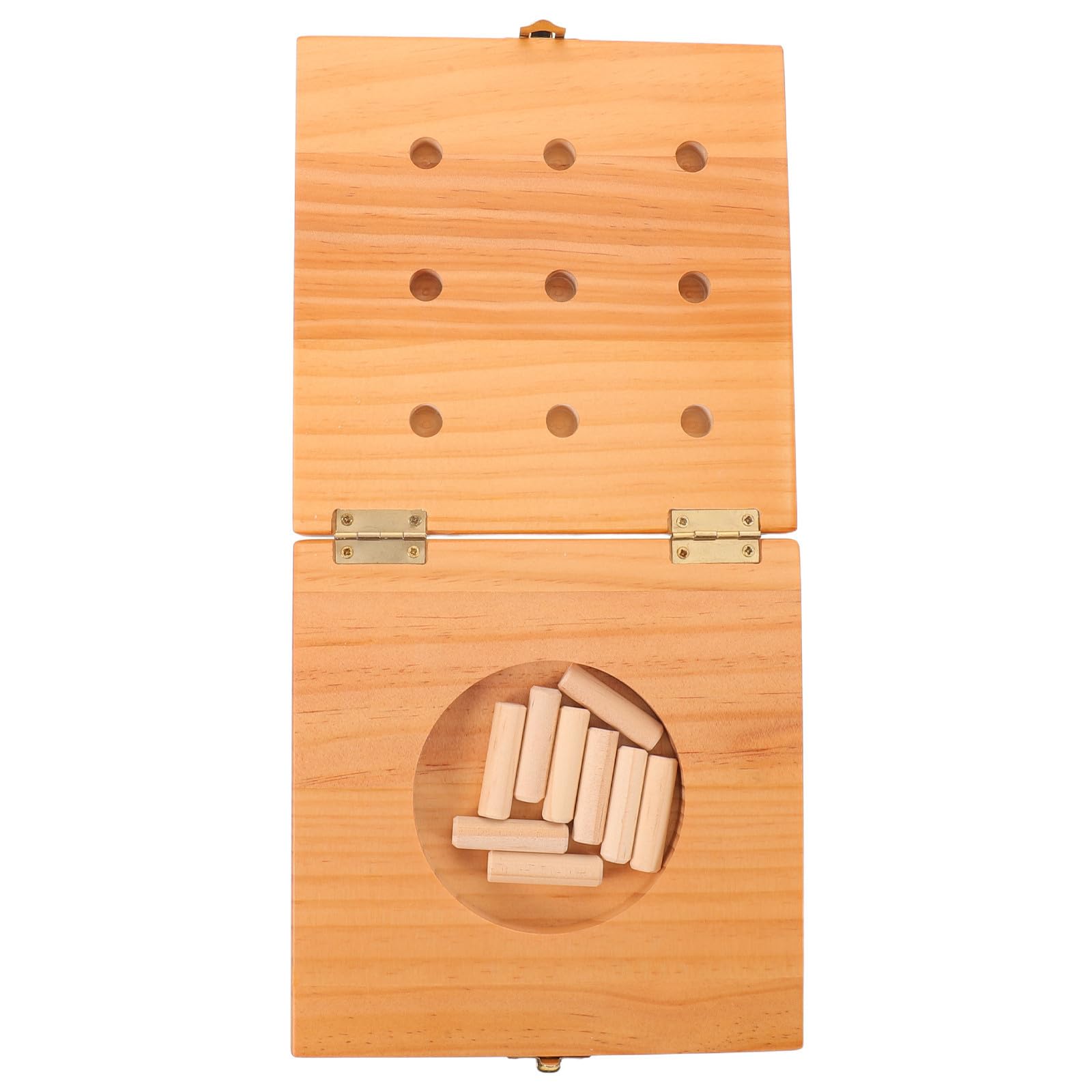 ARTIBETTER Motorikwürfel Holz mit 9 Löchern Verstellbarer Widerstand und Unterstützung der Fingerflexibilität für Krafttherapie und Rehabilitation zu Hause