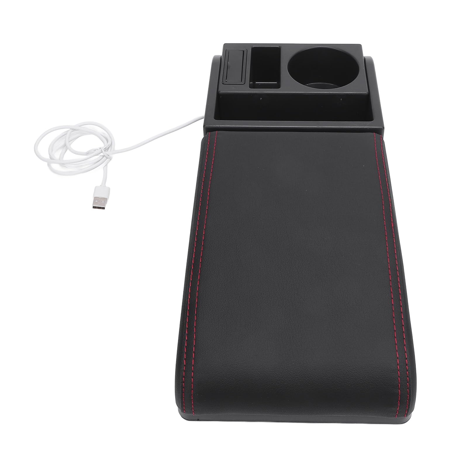 Funda para Consola Central, Funda de Protección Integral para Coche, Cojín para Reposabrazos de Coche Fácil de Limpiar con Bolsa de Almacenamiento con Portavasos USB, Ideal para la Mayoría
