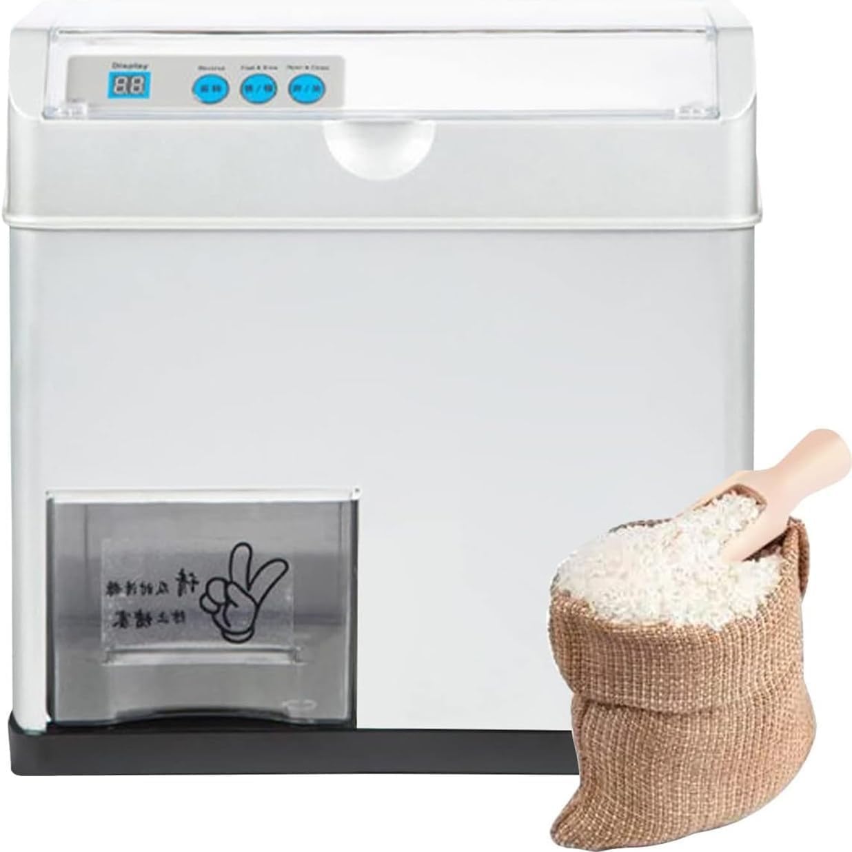 Electric Rice Milling Hulling Machine, Automatic Wheat Cereals Peeling Sheller, Paddy Huller Sheller Hulling Household, for Light Brown Rice, Germ Rice, 30KG/H