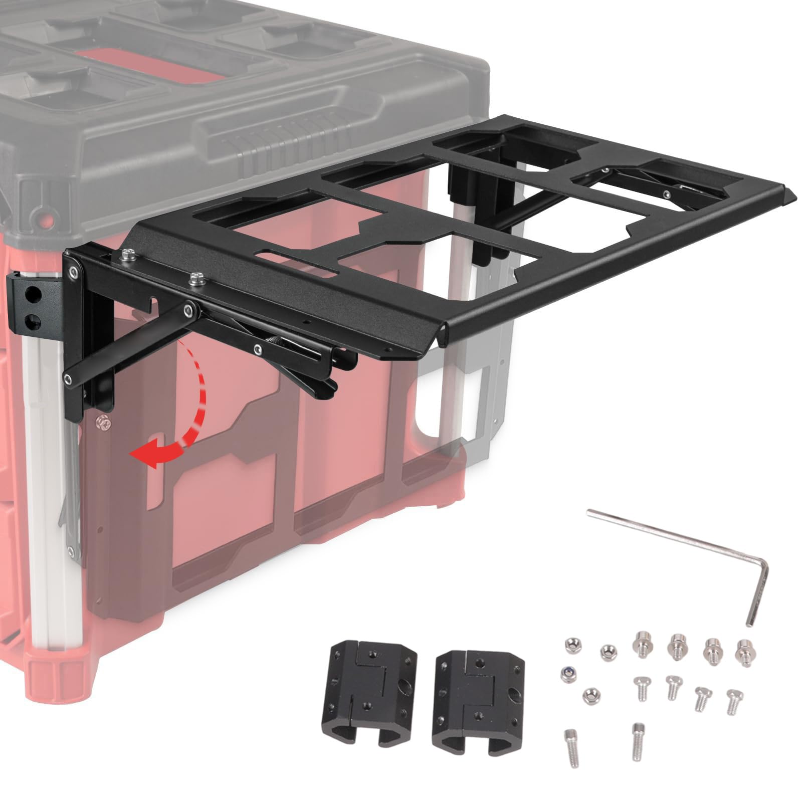 Compact Work Platform for Customizable Toolboxes Constructed from High Strength Carbon Steel Electroplated Tool Stand