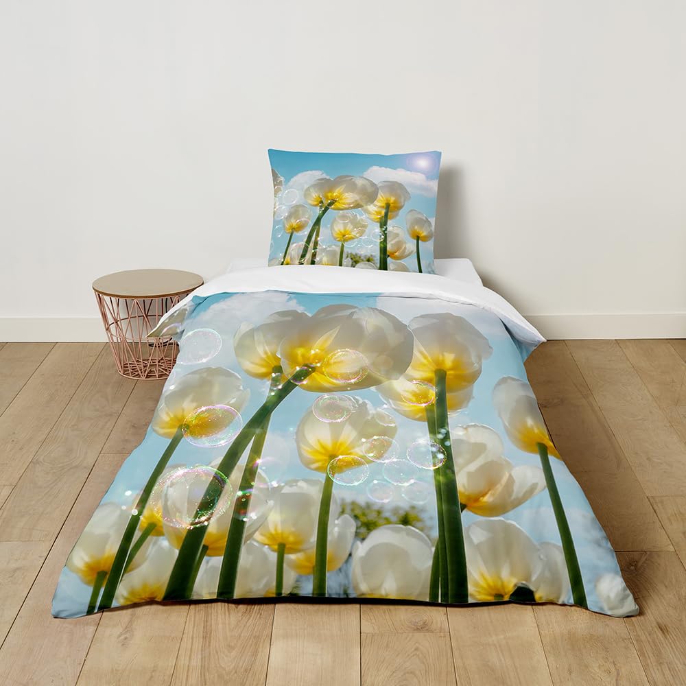 ENEN Juego De Funda Nórdica, Funda Nordica Para Niños Funda Nordica Con Funda De Almohada Cómodo Edredon Nordico Cama, 3D Edredón Nórdico (220x260cm,Degradado Rojo Anaranjado