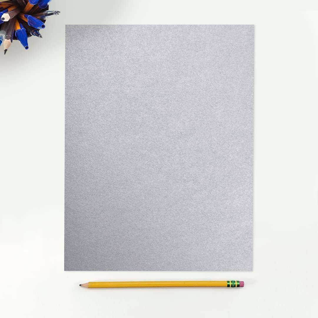 LUXPaper 8.5" x 11" Paper | Letter Size | Silver Metallic | 80lb. Text | 250 Qty