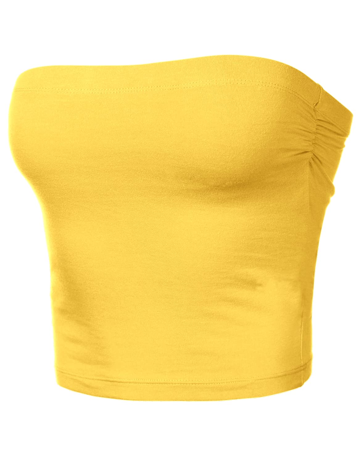 Women's Shapewear Tube Tops Strapless Ruched Built-in Shelf Bra