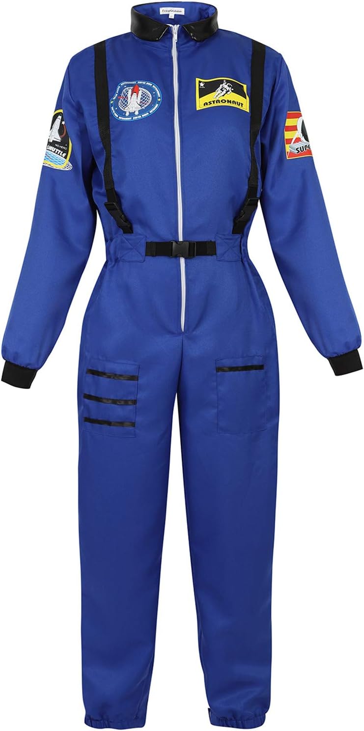 Kranchungel Women Astronaut Costume Adult: Halloween Costumes Woman 2026 Space Suit Explorer Flight Suit for Themed Parties