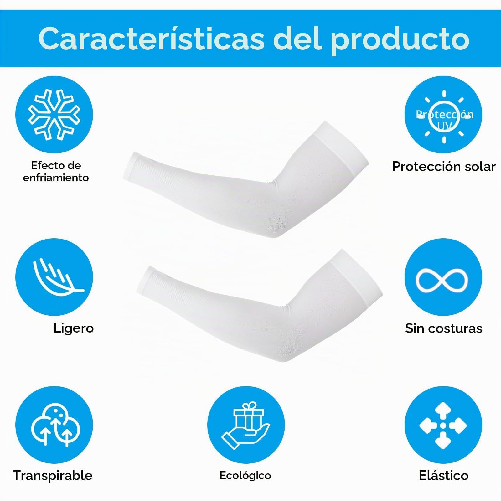 Tyqour 4 pares de mangas UV para hombres y mujeres, mangas de brazo de compresión de enfriamiento para conducir, golf, pesca, ciclismo, senderismo, hacer, blanco, Small