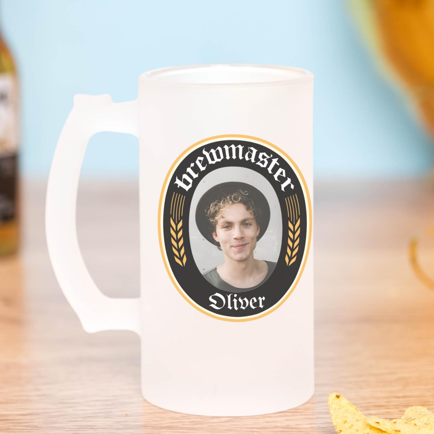 Wanapix | Boccali da Birra Opachi | Personalizza con Nome | Vetro Satinato | 500 ml | Lavabile in Lavastoviglie | Monaco
