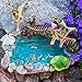 Mood Lab Fairy Garden Fish Pond Kit - Miniature Bridge Set of 6 pcs Fairy Garden Figurines & Accessories - Outdoor or House Decor