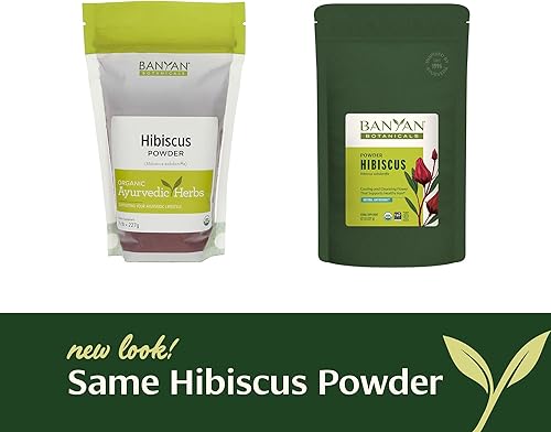 Miniatura 6 de Banyan Botanicals Polvo de hibisco  Sabdaiffa orgánico de hibisco  para refrescante té de hibisco  Apoya el cabello y la piel saludables*  12 libra