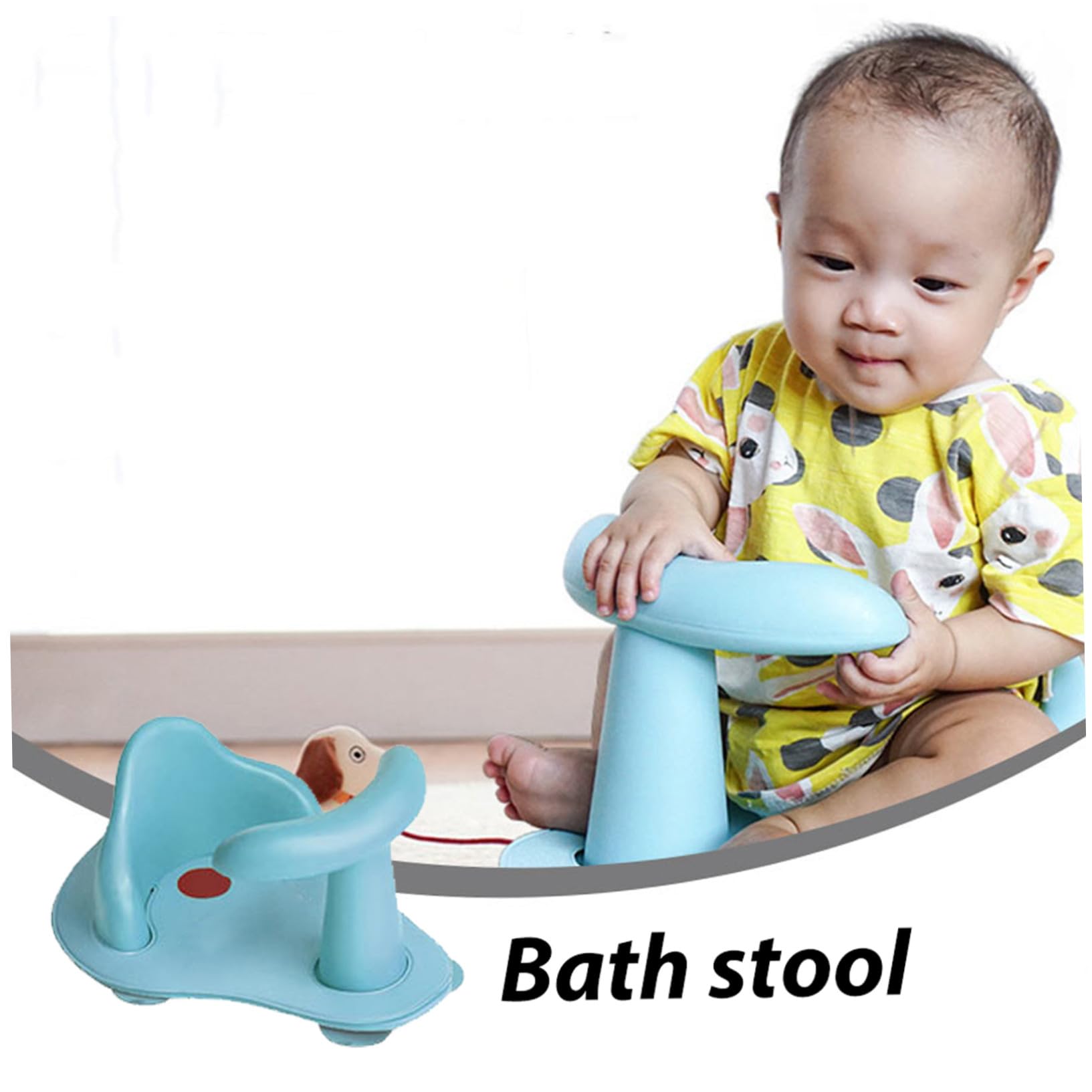 Silla de Baño para Niño Azul Cojín Antideslizante Pvc | Esquinas Redondeadas, Uso Doméstico, Diseño Práctico, Acabado Fuerte y Estable