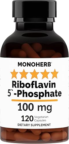 Riboflavina 5'-Fosfato 100 mg - 120 Cápsulas Vegetarianas - Vitamina B2 Bioactiva