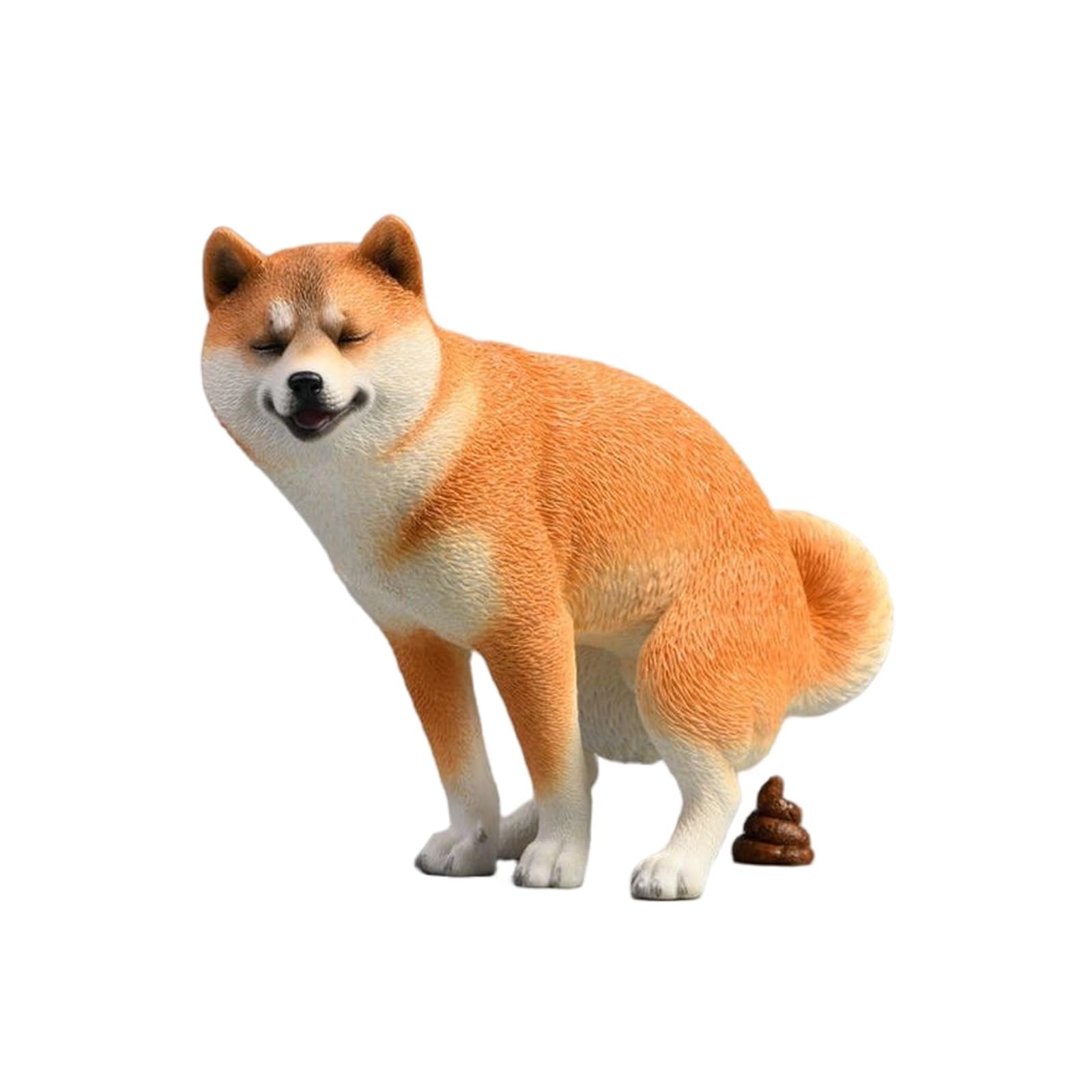 Amazon.co.jp: 柴犬 うんち犬の像、ミニ柴犬の置物、樹脂犬の像